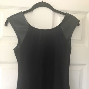 Black Express Shirt with faux leather, size XS